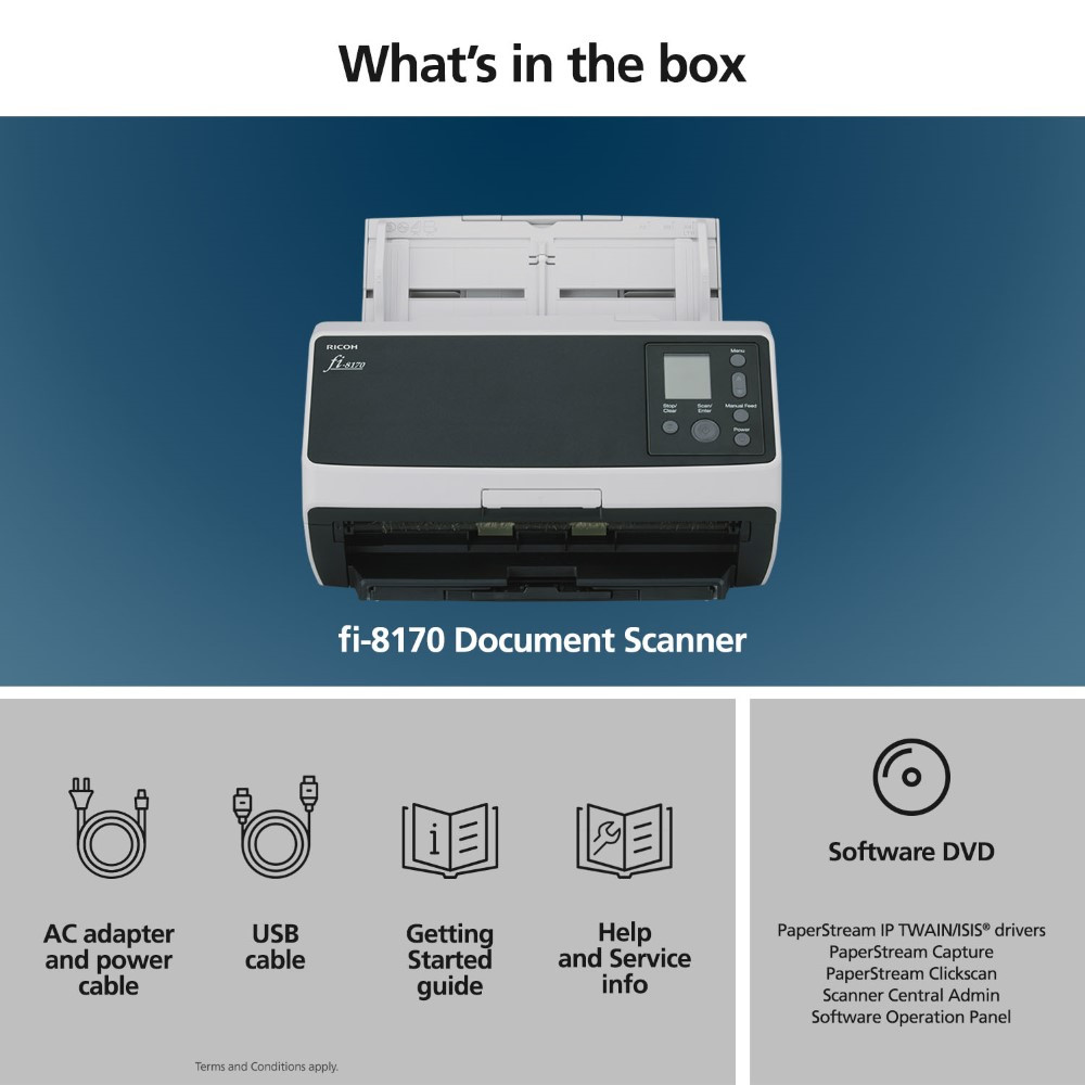 fi-8170 Premium Bundle Color Duplex Document Scanner