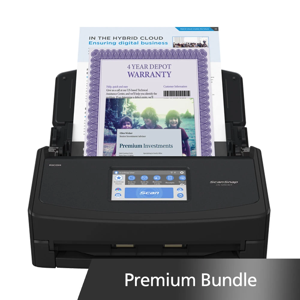 ScanSnap iX1600 Deluxe Scanner with Adobe® Acrobat® Pro DC in Black