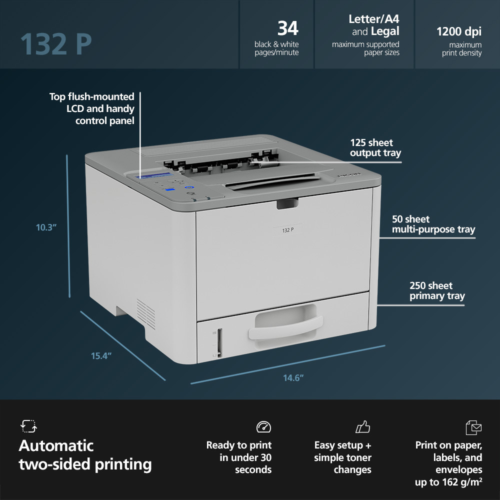 Buy the RICOH Black and White Laser Printer 132 P | PFU Ricoh Store