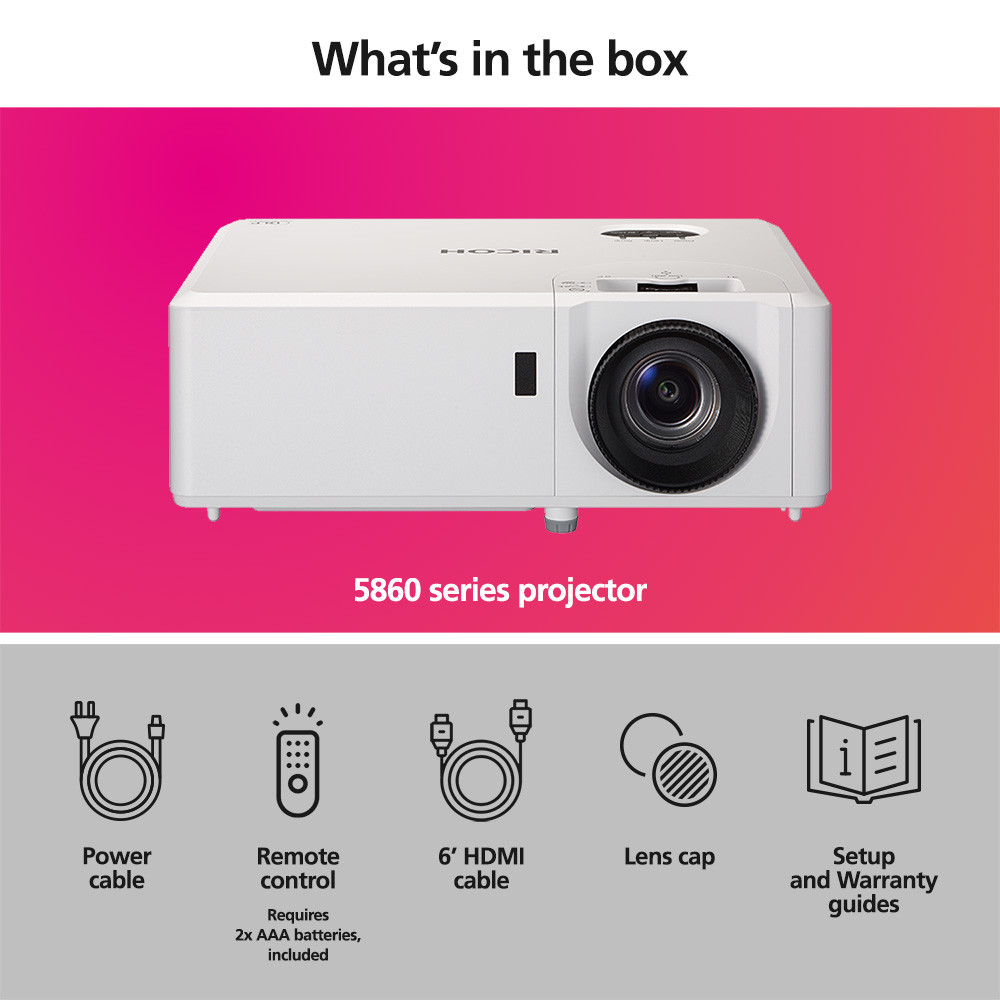 Buy the RICOH Compact Laser Projector PJ WXL5860 | PFU Ricoh Store