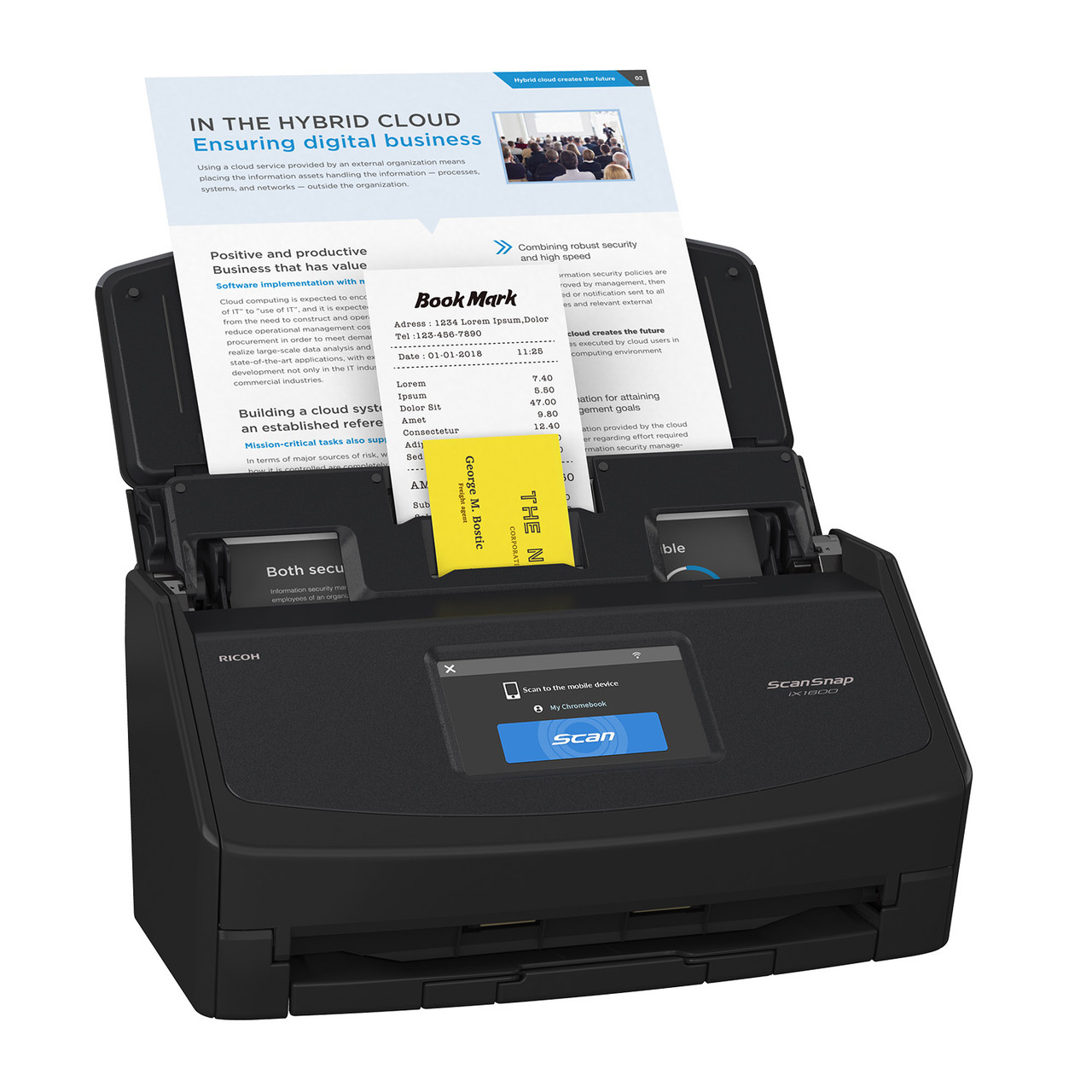 2025購入　リコー ScanSnap iX1600（ホワイト） 保証書有 美品 ScanSnap iX1600 - Touch Screen Desktop Scanner - Ricoh Scanners