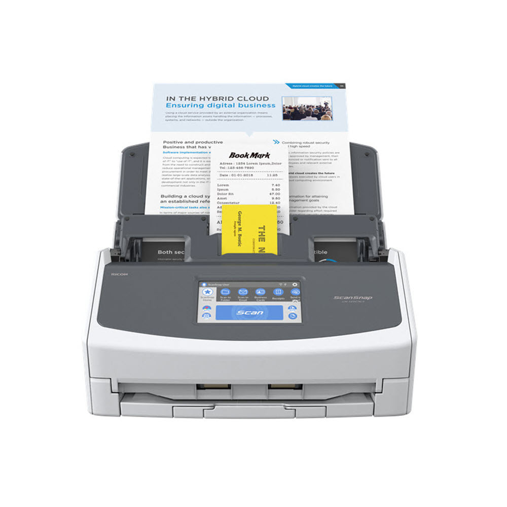 Certified Refurbished ScanSnap iX1600 Touch Screen Scanner (Black)
