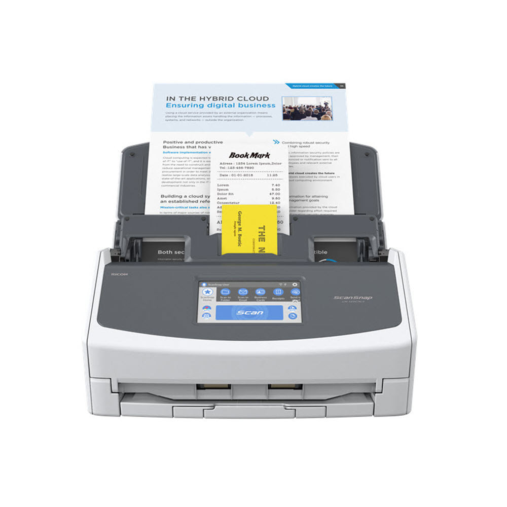 ScanSnap iX1600 Touch Screen Scanner for PC and Mac (White)