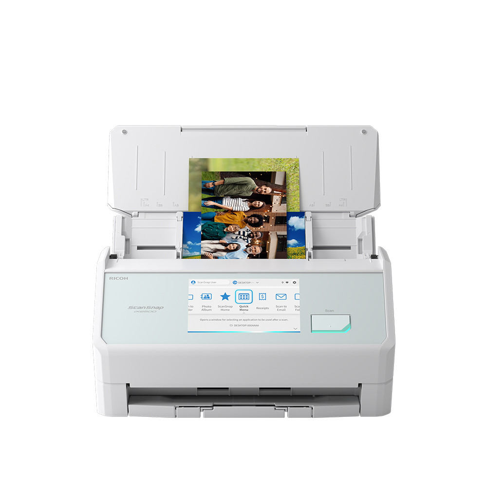 ScanSnap iX2500, White | Touchscreen Document Scanner for Mac & PC