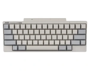 HHKB Professional HYBRID wireless keyboard in white with blank keycaps and Topre switches, customizable layout