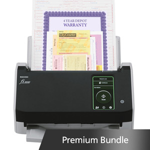 fi‑8040 Premium Bundle compact network scanner with touch screen, DirectScan technology, and flexible document destinations