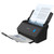 ScanSnap iX1400 one-touch document scanner shown scanning documents through feeder and output trays while organizing automatically