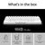 HHKB Studio keyboard with included accessories: 4 AA batteries, USB-C cable, 4 replacement pointing stick caps, and a 2-year warranty.