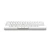 HHKB Studio 60% hot-swappable mechanical keyboard in snow with MX-compatible switches and stamped keycaps, front view.