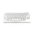 HHKB Studio 60% hot-swappable mechanical keyboard in snow with MX-compatible switches and stamped keycaps, top view.