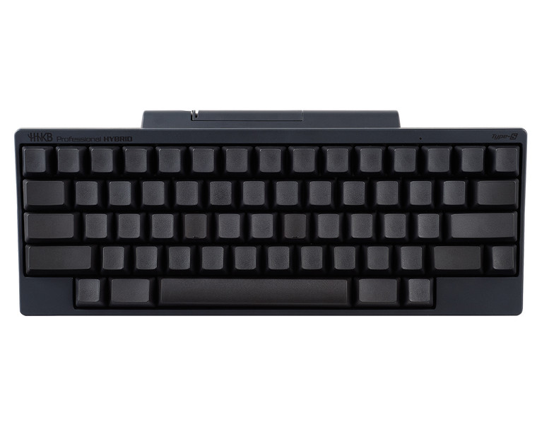 HHKB Professional HYBRID Type-S wireless keyboard in charcoal with blank keycaps and silent Topre switches