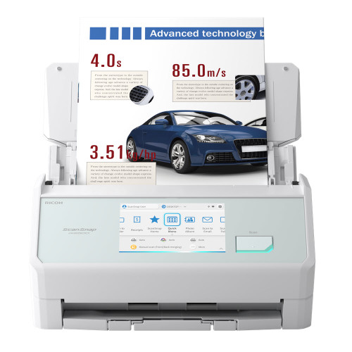 ScanSnap iX2500, White | Touchscreen Document Scanner for Mac & PC