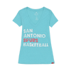 San Antonio Spurs Women's Sportiqe Abyss Malone T-Shirt - Aqua