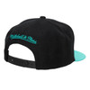 San Antonio Spurs Men's Mitchell and Ness 2.0 2 Tone Script Snapback Cap - Black and Teal