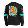 San Antonio Spurs Men's Mitchell and Ness All-Over Crew Pullover Hoodie - Black and Teal