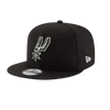 San Antonio Spurs Hats New Era Basic Primary Snapback Cap - Black