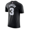 San Antonio Spurs Men's Nike #3 Keldon Johnson Name and Number Dry-Fit T-Shirt - Black