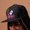 San Antonio Spurs La Cultura Wordmark Drip Black Snapback Hat