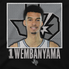 San Antonio Spurs Men's Stadium Essentials Box Out Victor Wembanyama Black T-Shirt