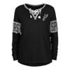 San Antonio Spurs Women's New Era Black Dolman Lace Up Long Sleeve Shirt