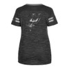 San Antonio Spurs Women's New Era Black and Gray Spacedye Raglan Drophem T-Shirt
