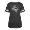 San Antonio Spurs Women's New Era Black and White Secondary Logo V-Neck T-Shirt