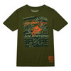 San Antonio Spurs Men's Mitchell and Ness Cozy Field Tonal T-Shirt - Olive Green