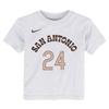 San Antonio Spurs Toddlers Nike 2023-2024 City Edition Devin Vassell Name and Number T-Shirt - White