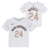 San Antonio Spurs Toddlers Nike 2023-2024 City Edition Devin Vassell Name and Number T-Shirt - White