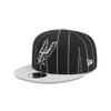 San Antonio Spurs Men's New Era 59FIFTY Throwback Pinstripe Cap - Black