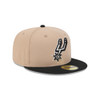 San Antonio Spurs Men's New Era 59Fifty Primary Fitted Cap - Cream and Black