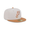 San Antonio Spurs Men's New Era 9Fifty 2Tone Colorpack Fitted Cap - Stone and Brown