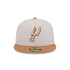 San Antonio Spurs Men's New Era 9Fifty 2Tone Colorpack Fitted Cap - Stone and Brown