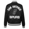 San Antonio Spurs Women's Pro Standard Satin Primary Pearl Jacket - Black