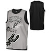 San Antonio Spurs Youth OuterStuff Post Up Hoop Art Tank Top - Gray and Black
