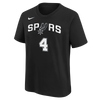 San Antonio Spurs Youth Nike Icon Edition De'Aaron Fox Name and Number T-Shirt - Black
