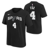 San Antonio Spurs Youth Nike Icon Edition De'Aaron Fox Name and Number T-Shirt - Black