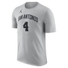 San Antonio Spurs Men's Nike Name and Number #4 De'Aaron Fox Statement T-Shirt - Silver