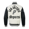 San Antonio Spurs Men's Pro Standard Modern Original Varsity Jacket - White and Black