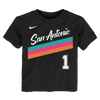 San Antonio Spurs Toddler Nike 2025-2026 City Edition Name and Number #1 Victor Wembanyama T-Shirt - Black