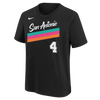 San Antonio Spurs Youth Nike 2025-2026 City Edition Name and Number #4 De'Aaron Fox T-Shirt - Black