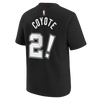 San Antonio Spurs Youth Nike 2025-2026 City Edition Name and Number #2! Coyote T-Shirt - Black