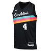 San Antonio Spurs Youth Nike 2025-2026 City Edition #4 De'Aaron Fox Swingman Jersey - Black
