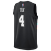 San Antonio Spurs Youth Nike 2025-2026 City Edition #4 De'Aaron Fox Swingman Jersey - Black