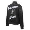 San Antonio Spurs Women's Pro Standard Crystalline Satin Jacket - Black