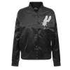 San Antonio Spurs Women's Pro Standard Crystalline Satin Jacket - Black