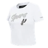 San Antonio Spurs Women's Pro Standard Crystalline Slim T-Shirt - White