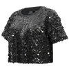 San Antonio Spurs Women's Pro Standard Showtime Sequin Tee - Black