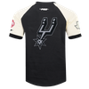 San Antonio Spurs Men's Pro Standard First Team Raglan Tee - Black and White