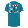 San Antonio Spurs Men's '47 Brand Side Arm Backer Franklin T-Shirt - Teal